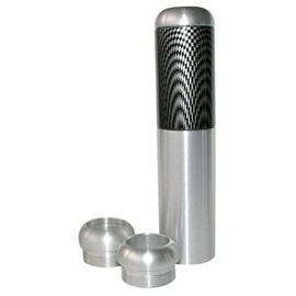 Eufab 17501 Hand Brake Lever Silver with Carbon Insert and 3 Adaptors for Almost All Vehicles