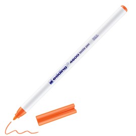 edding 4600 Textile Pen - Neon Orange - 1 Pen - Bullet Tip 1 mm - Machine Washable (60 °C) for Fabric Painting - Fabric Painting Pen