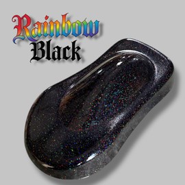 LiME LiNE Black Rainbow Iridescent Metal Flake Automotive Basecoat- No Reducer Needed, Ready to Spray (1 Quart)
