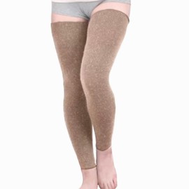 Kenbi mirai Leg Warmers, Horizontal Stretch Multi-Warmer Long 2-Pack (mocha, Long)