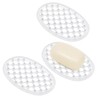 3 Pcs Silicone Soap Dish Self Draining Soap Holder with