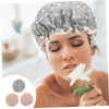 Beavorty 3pcs Shower Cap Makeup Hair Cap Hair Styling Cap