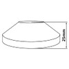 Gold Finished Steel Pipe Cover Collar Cone 3/4" (25mm) 25mm