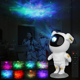 MUZENS Proyector Estrellas, Lampara De Proyector De Astronauta Con Control Remoto Brillo Ajustable, Lámpara Estrellada para Dormitorio Fiesta Decoración y Proyector de Techo Iluminación Nocturna