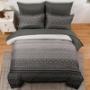 WONGS BEDDING Black Grey Boho Comforter Set King Size 7