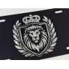 Diamond Etched Products Crown King Lion Car Tag Diamond Etched