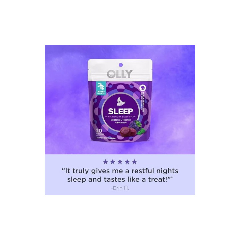 OLLY Blackberry Zen Restful Sleep Gummy, 10 CT