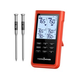 ThermoMaven 3000FT Wireless Meat Thermometer, No App Needed, 2 Probes | Sub-1G Long Range, Digital Smart Base, 6 Sensor NIST Accuracy, IPX8, BBQ Smoker