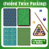 Pool Ball Wrapping Paper 12 Sheets Billiard Themed Designs Gift