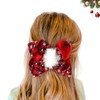 Christmas Hair Clips for Women 4.7in Red Plaid Hair Bow