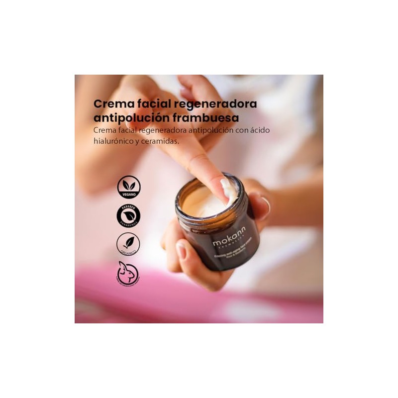 Crema Facial Frambuesa Regeneradora Hidratante Antipolución 60ml
