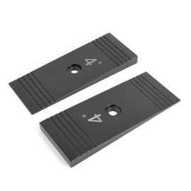 JADSOrBoBi 4 Degree Universal Pinion Angle Correction Shims, 2'' Suspension Axle Shims for Leaf Springs and Lift Blocks (Black)