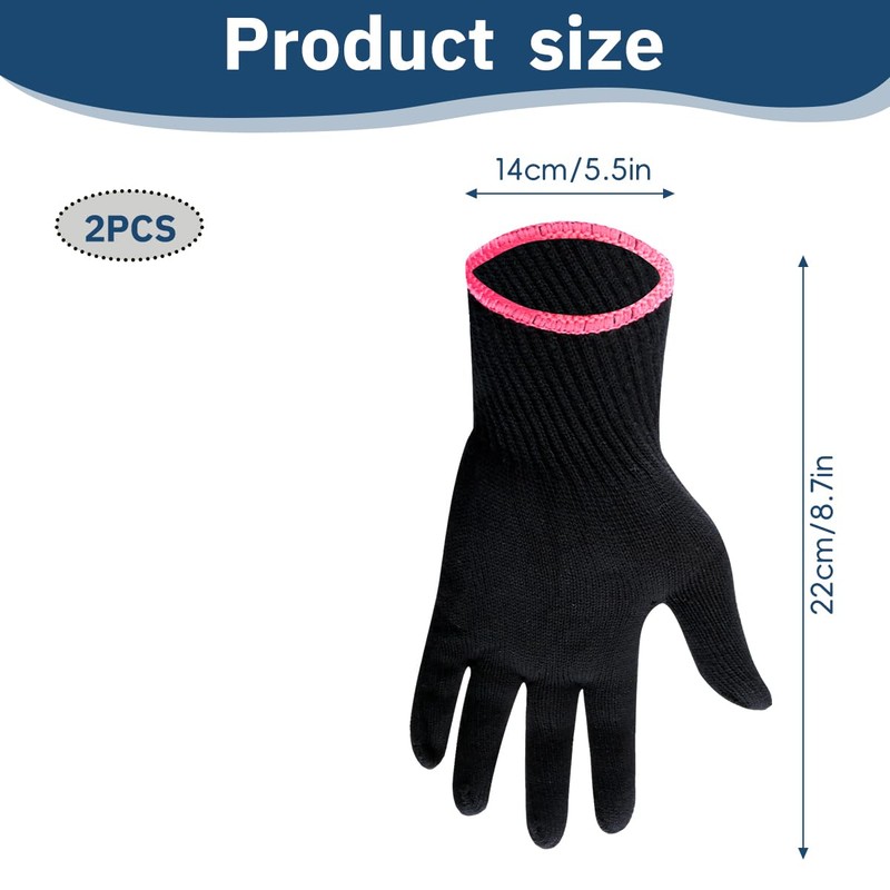 Lotsdonxia Heat Resistant Hair Styling Glove - Protects Hands from
