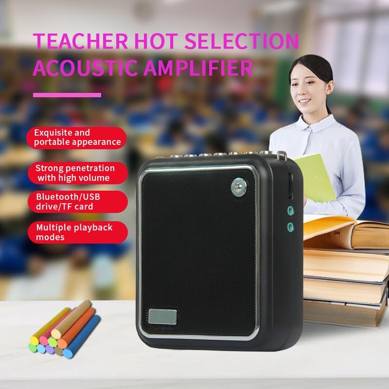 Portable Voice Amplifier,10W Bluetooth Rechargeable Personal Voice Amplifier with Wired