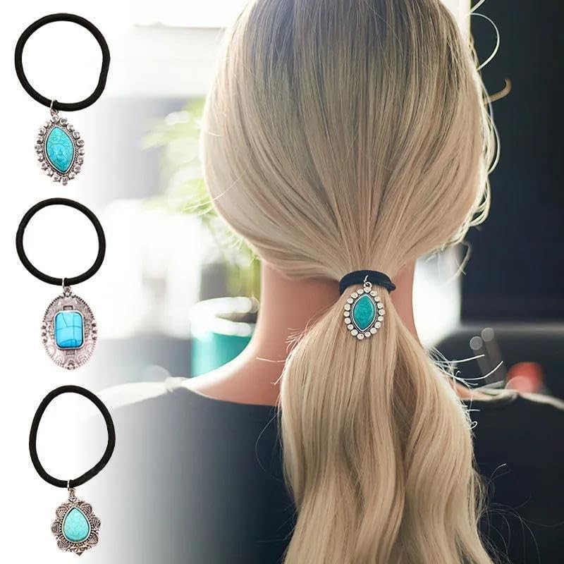 Concho Metal Ponytail Holder Metal Hair Ties Rope Concho Squash