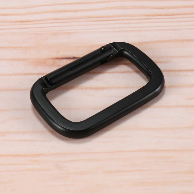 Ahvqevn Mountaineering Button, D-Shaped Spring Buckle, Multifunctional Square Carabiner, Aluminum