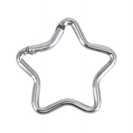 Silver Carabiner Clip Star Shaped Climbing Buckle Aluminum Alloy Heavy Duty Keyring Hook for Camping Fishing Hiking Traveling Spring Loaded Carabiner Accessories