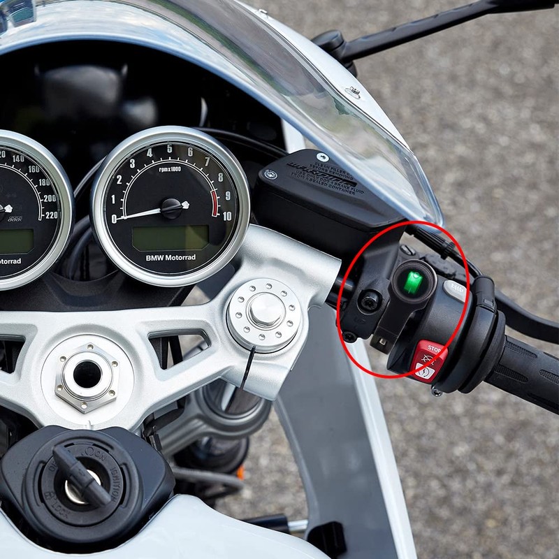 YnGia Waterproof Motorcycle Handlebar Switch, Universal 22mm Motorcycle Handlebar Headlight