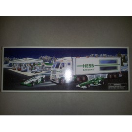 HESS* 2003* TOY* TRUCK* AND RACE CARS* MINT* IN* BOX* NEVER* REMOVED*