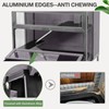 MEDEHOO Guinea Pig Cage, Moveable Metal Frame Hamster Cage Anti-Chewing