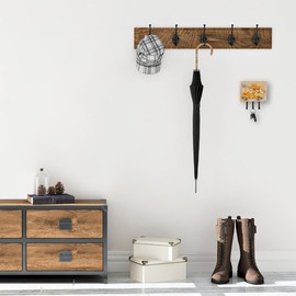 Caroline's Treasures CK2663TH68 Fall Harvest Corgi Leash or Key Holder, Wall Hooks, Key Hooks Holder, Coat Rack Wall Mount, Coat Hooks, Hooks for Hanging Keys, Towels, Aprons, Leashes,