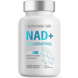 solodate lab NAD+ Supplement 1000mg, True NAD+ & Resveratrol, 120 Caps