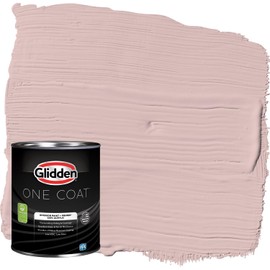 Glidden Interior Paint + Primer: Pink/Tea Time, One Coat, Flat, 1-Quart
