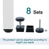 Sourcingmap Leveling Feet 40 x 40mm Square Insert Adjustable Leveler