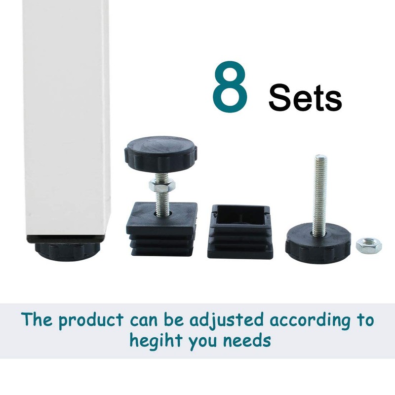 Sourcingmap Leveling Feet 40 x 40mm Square Insert Adjustable Leveler