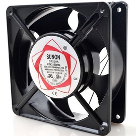 Uebasd AC axial Fan 12038BL, high Wind, high air Pressure Cooling Fan,110/220V AC 120mm by 120mm by 38mm High Speed (220, Volts (AC)), Black, P12038BL