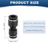 PATIKIL 6 Pcs Straight Union Push to Connect Fitting, 1/4"