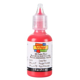 Scribbles 14700 3D Fabric Paint Shiny- Deep Red