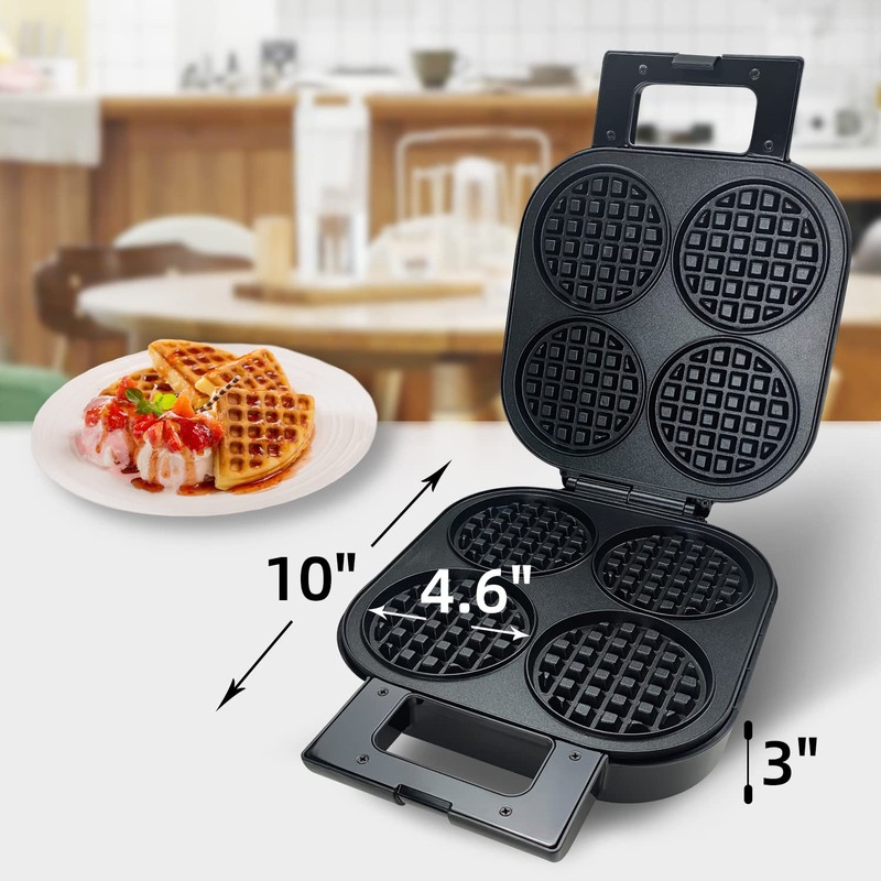 Aoruru Waffle Maker Nonstick Belgian Waffle Iron with Indicator Light