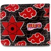 Roffatide Anime Naruto Wallets Akatsuki Red Cloud Sharingan Anti Leaf