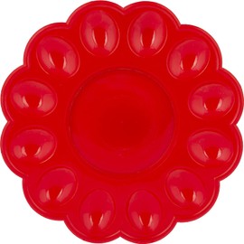 OFXDD Easter Deviled Egg Plate - Eggs Serving Tray - Large Plastic Boiled Egg Platter - Disposable Eggs Server - 9.44"