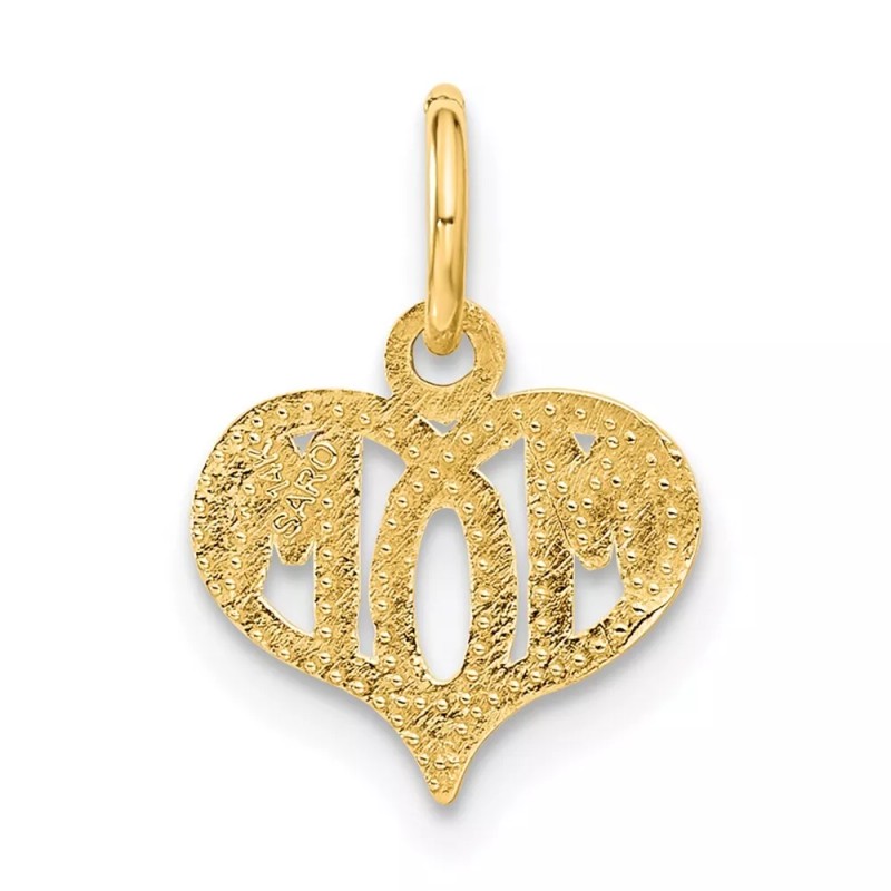 GlittersandGold 14k MOM Heart Charm Bracelet Necklace