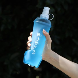 Collapsible Soft Running Water Bottles Soft Flasks Folding for Hydration Pack 200ml/350ml/500ml Running Vest Water Bottle for Outdoor Sports Hiking Cycling Climbing