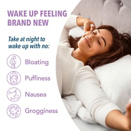 Bye-Bye Weekend PM - Overnight Recovery Drink, Stomach Relief, Digestion Boost, Full-Body Cleanse - with Ginger, Peppermint, Enzymes, & Chlorella - Ginger Peach Drink Packets