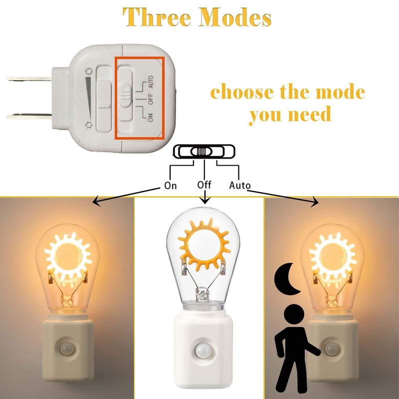 Yaoten Unique Gift, LED Night Light with Motion Sensor, Retro