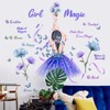 Girl Magic Wall Sticker Decal - Enchanting Purple Dress Girl