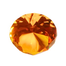 Tropchou Paperweight Crystal Glass Nail Art Feng Shui Decorative Gift 60mm (Amber)