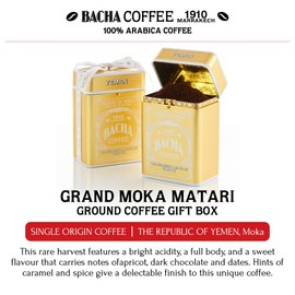 Bacha Coffee | Grand Moka Matari Single Origin Signature Nomad Collection, 100% Arabica Ground Beans, Medium Dark Roast, 250g