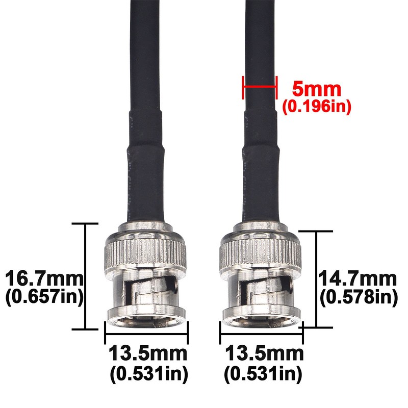 BOOBRIE BNC Antenna Cable BNC-P to BNC-P Connector 50 Ohm