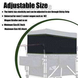 4 Side Breathable Wagon Stroller Sunshade Net Canopy, Adjustable Wagon Attachment Cover Canopy Universal Wagon Accessories for W2 W4 Wagon Stroller Camping Picnic Prevent UV Dust Mosquito, 102″ × 13″