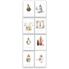 Pack of 64 Christmas Postcards with Whimsical Drawings on the