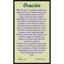 Oracion al Arcangel Uriel para Obtener un Favor Especial Tarjeta de Rezo