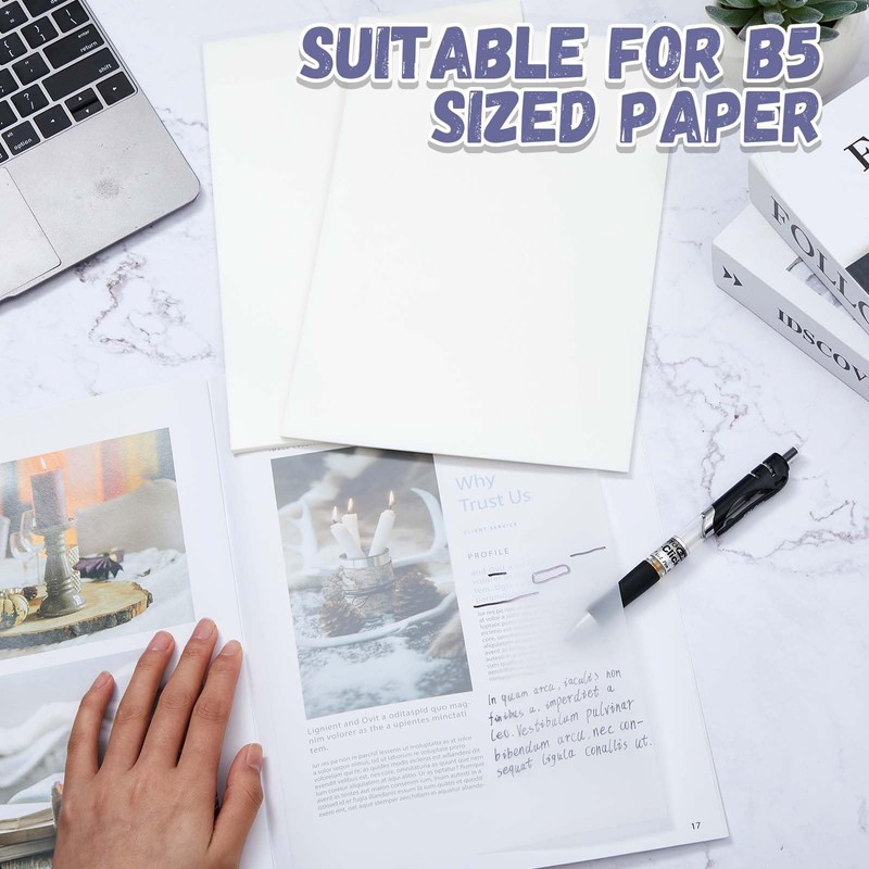 Gueevin 100 Sheets 6.8 x 9.8 Inch Transparent Sticky Notes,