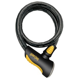 OnGuard Rottweiler 3.25' Armored Key Cable – 100 cm Hardened Steel-Sheathed Cable, X2P Double Bolt Lock, Z-Cylinder Core, Vinyl-Coated Armor, 5 Laser-Cut Keys