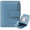 Cartera para Mujer Pequeña，Carteras de Cuero Plegable y Compacta