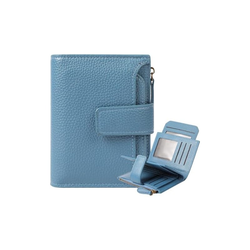 Cartera para Mujer Pequeña，Carteras de Cuero Plegable y Compacta